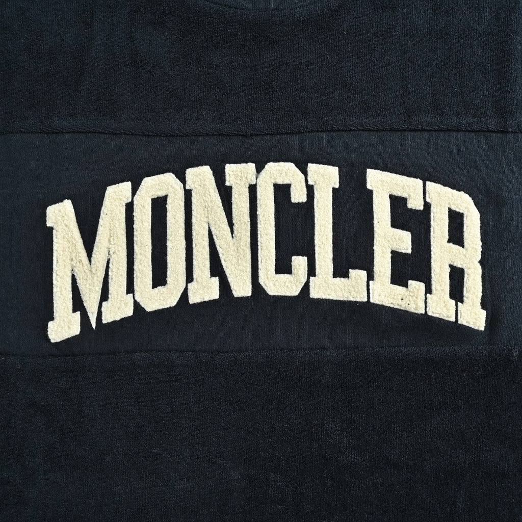 Moncler MC Terry Cloth Flocked Arch Logo Long Sleeve T-Shirt