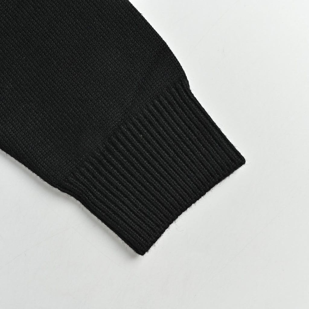 Moncler MC Panelled Nylon Sleeve Zip Pocket Zip-Up Knit Cardigan Jacket