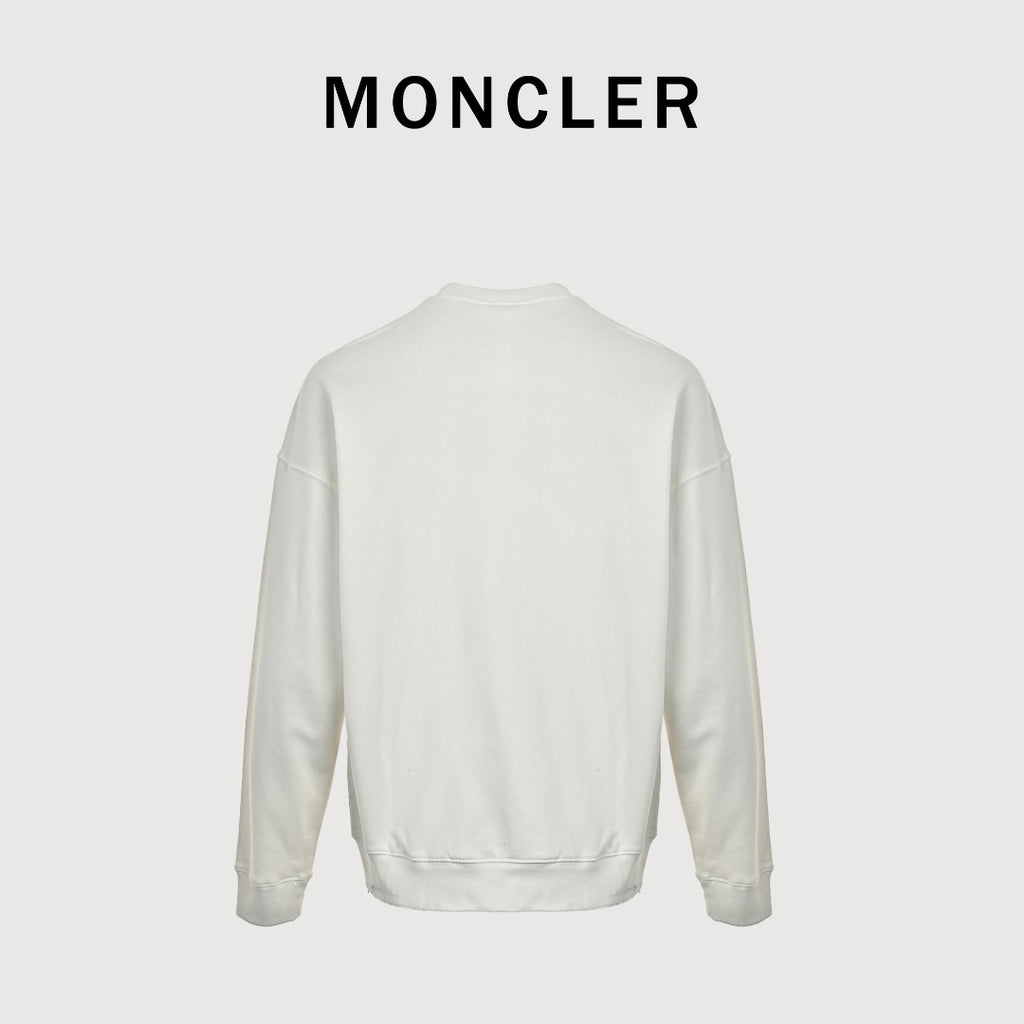 Moncler 26SS Classic Badge Embroidered Logo Crew Neck Sweatshirt