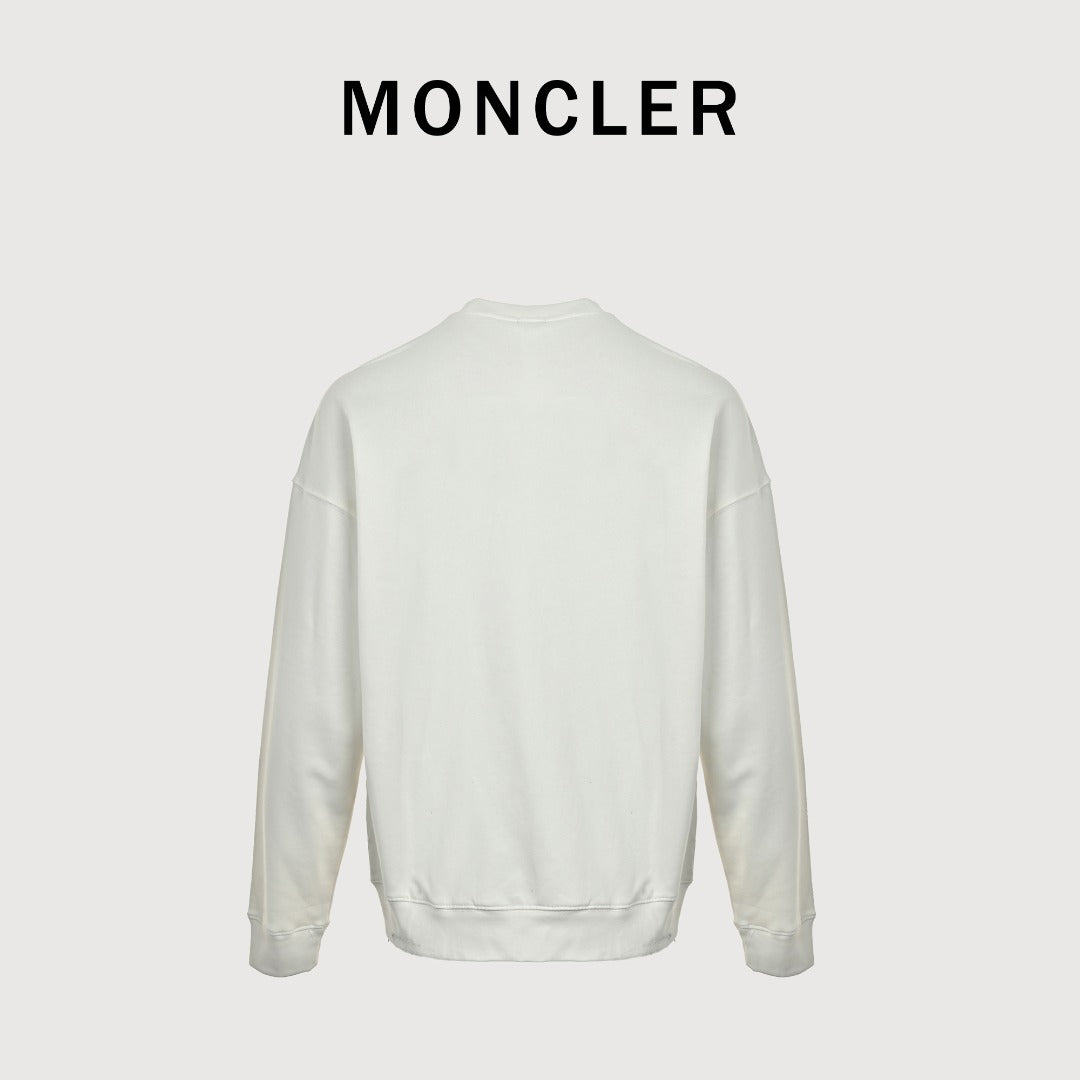 Moncler 26SS Classic Badge Embroidered Logo Crew Neck Sweatshirt