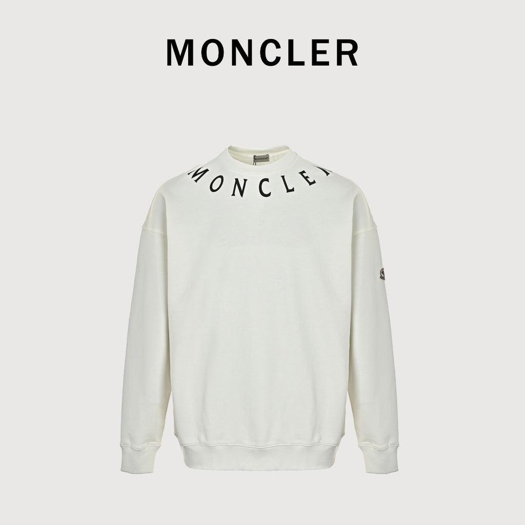 Moncler 26SS Collar Arc Letter Logo Crew Neck Sweatshirt