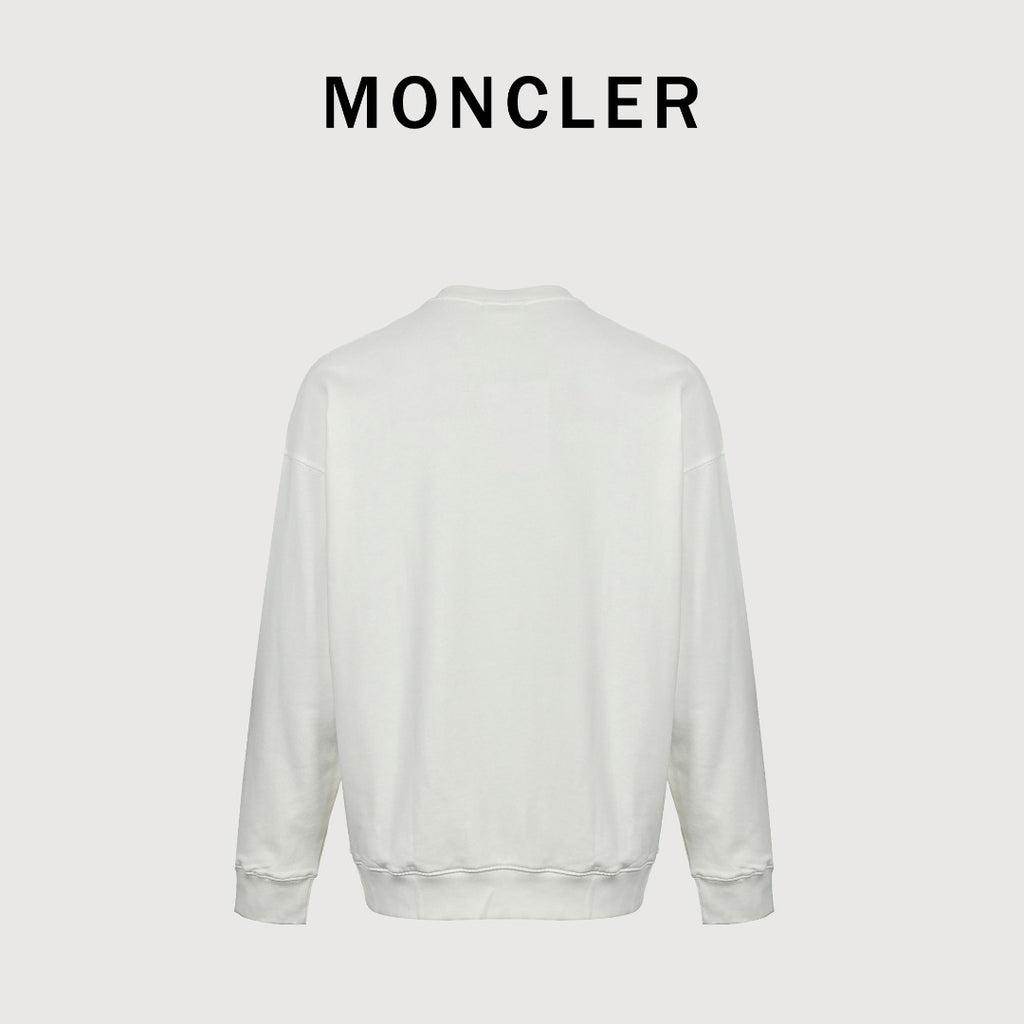 Moncler 26SS Collar Arc Letter Logo Crew Neck Sweatshirt