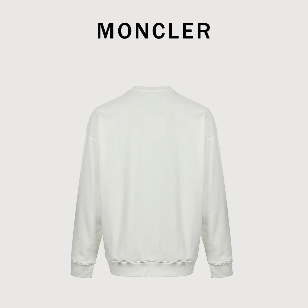 Moncler 26SS Collar Arc Letter Logo Crew Neck Sweatshirt