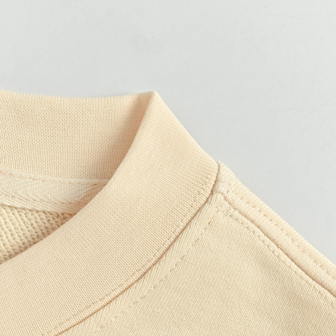Moncler 26SS Archive Artistic Script Logo Crew Neck Sweatshirt — Ecru
