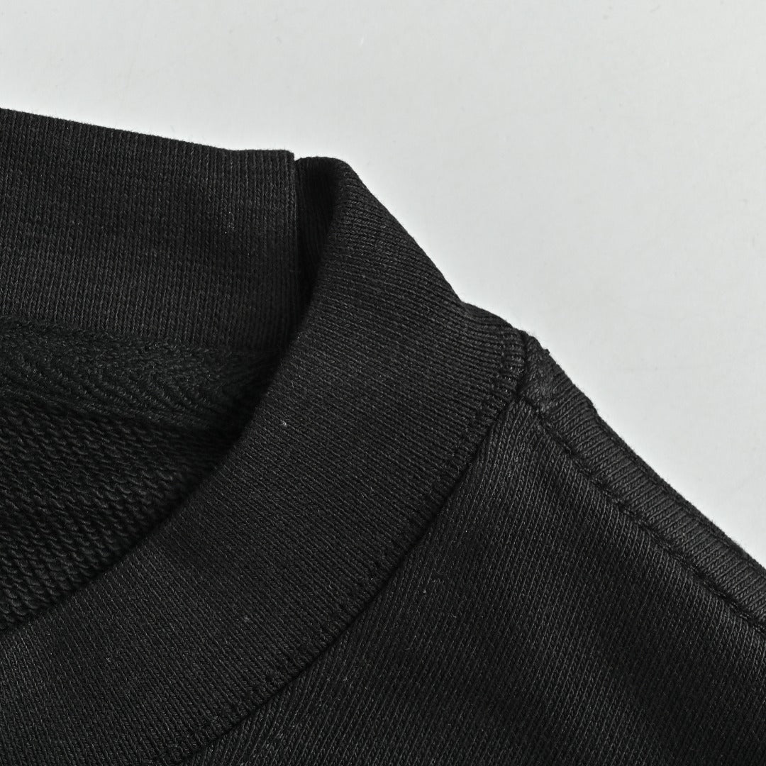 Moncler 26SS Archive Artistic Script Logo Crew Neck Sweatshirt — Black