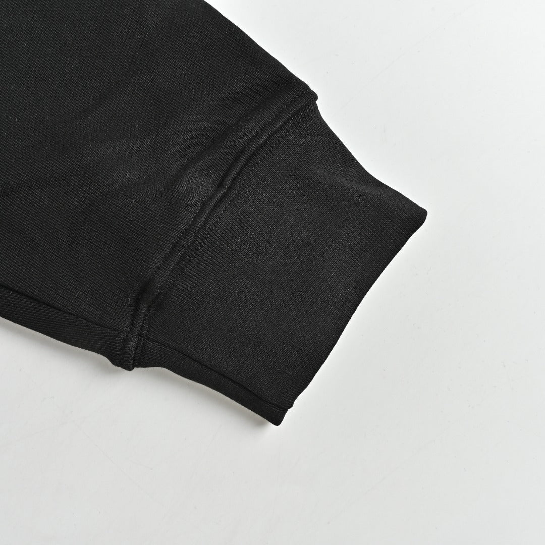 Moncler 26SS Archive Artistic Script Logo Crew Neck Sweatshirt — Black