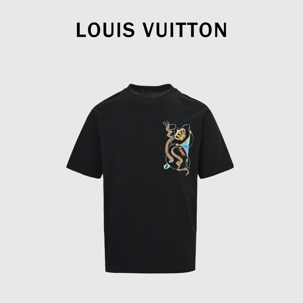 Louis Vuitton 2026SS Crown Embroidery Short Sleeve T-Shirt