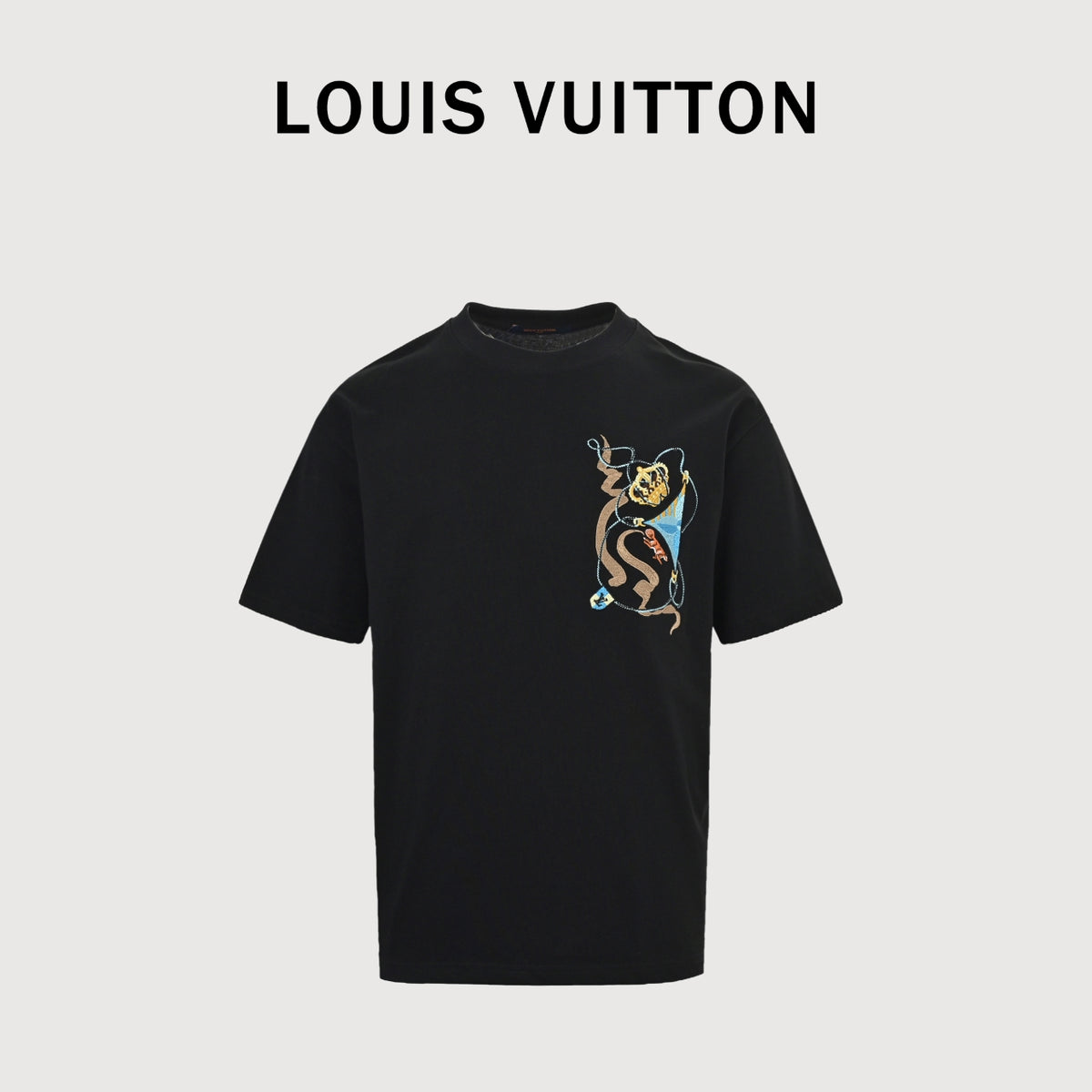 Louis Vuitton 2026SS Crown Embroidery Short Sleeve T-Shirt