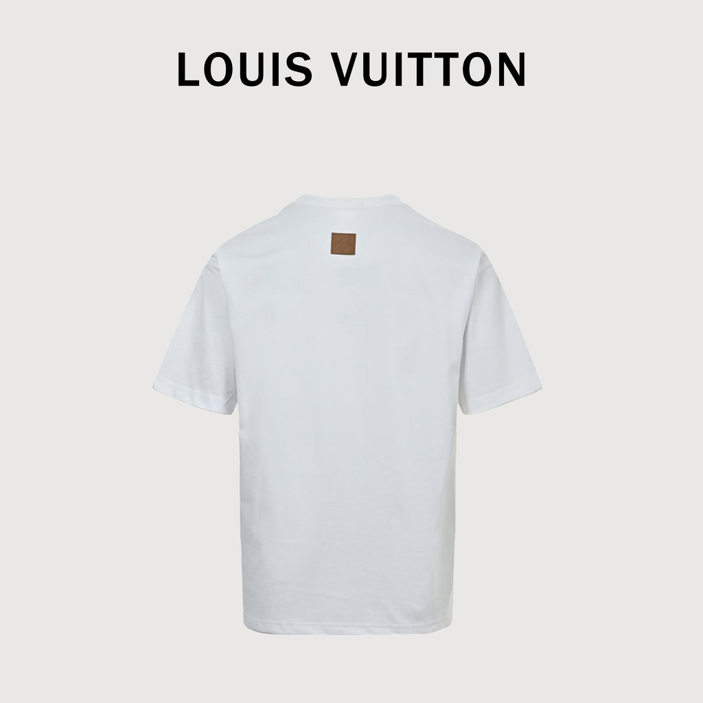 Louis Vuitton 2026SS Crown Embroidery Short Sleeve T-Shirt White