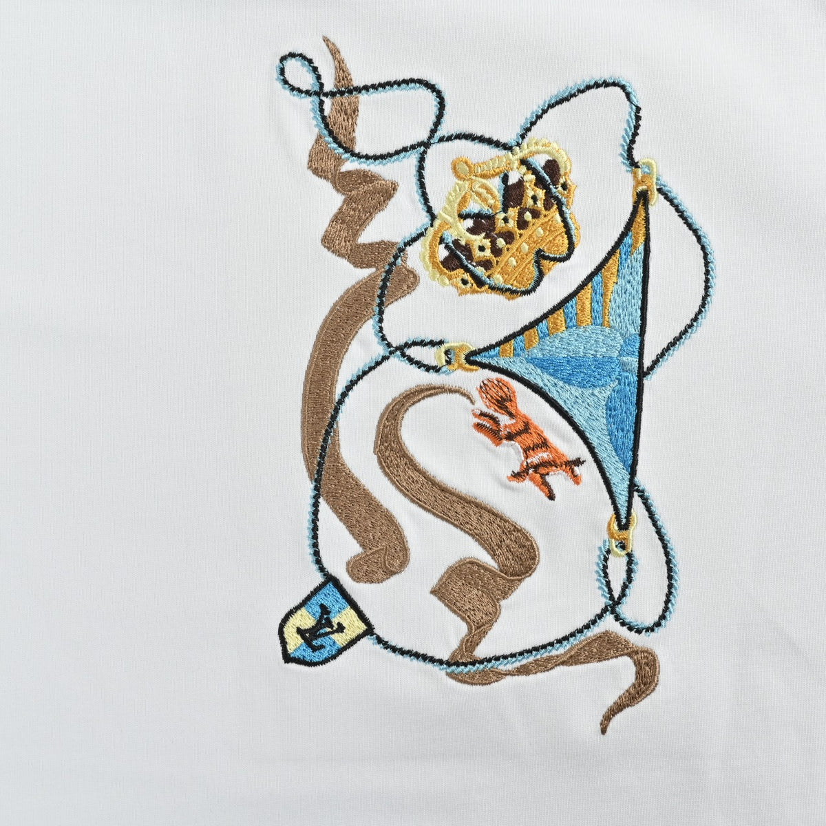 Louis Vuitton 2026SS Crown Embroidery Short Sleeve T-Shirt White