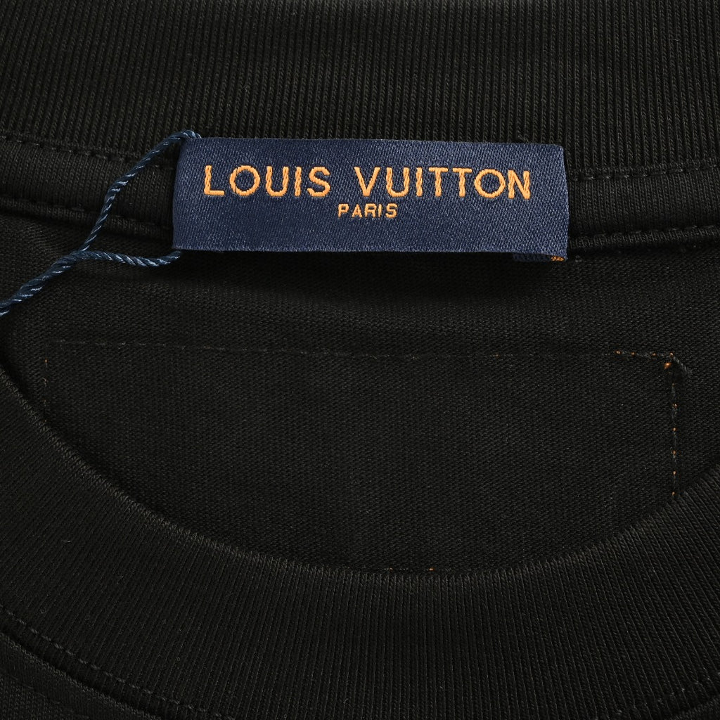 Louis Vuitton 25FW Dreamin' Man Graffiti Slogan Print Long Sleeve T-Shirt Black