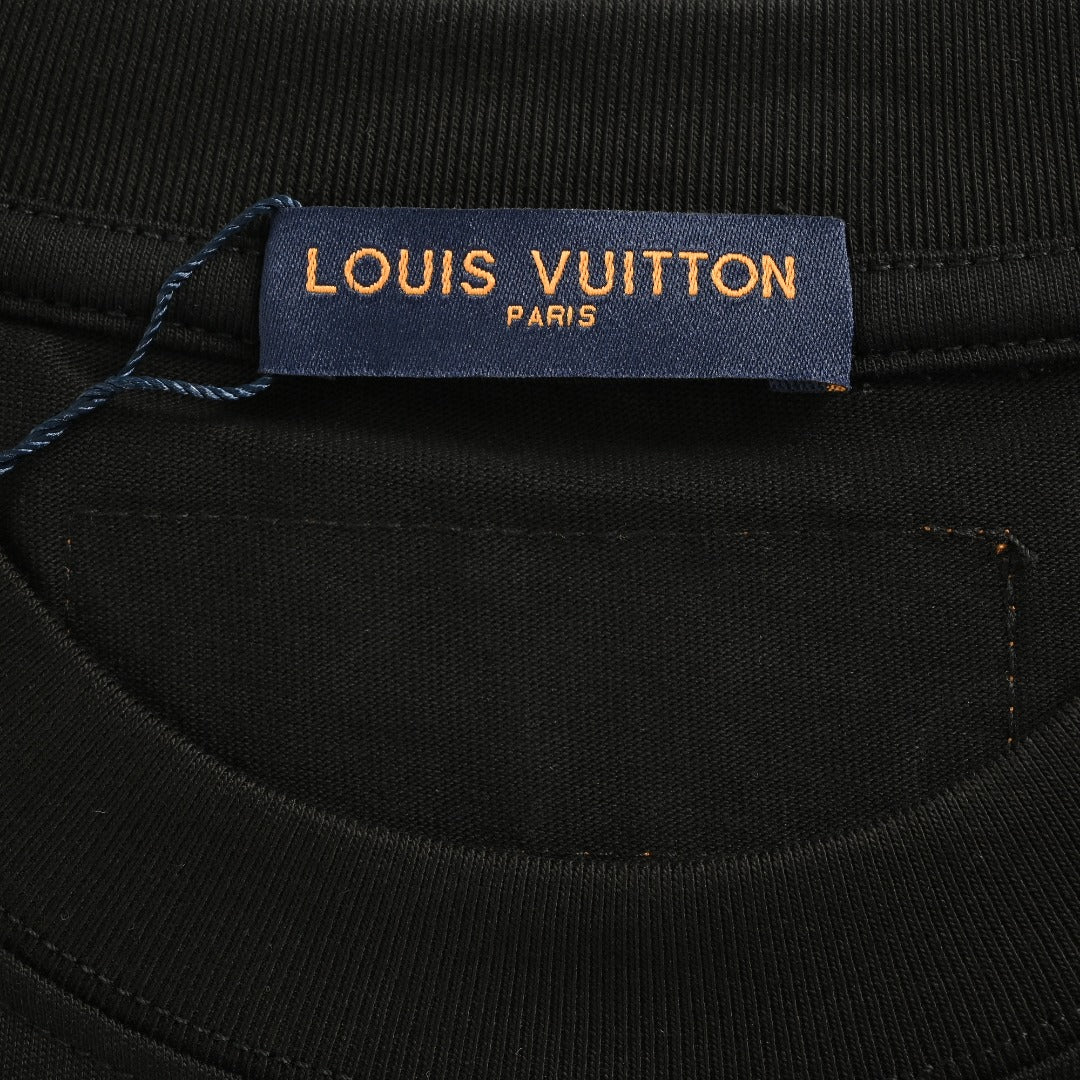 Louis Vuitton 25FW Dreamin' Man Graffiti Slogan Print Long Sleeve T-Shirt Black