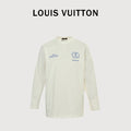 Louis Vuitton 25FW Dreamin' Man Graffiti Slogan Print Long Sleeve T-Shirt White