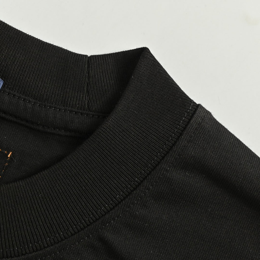 Louis Vuitton 25FW Multicolor Gradient Logo Toothbrush Embroidery Long Sleeve T-Shirt Black