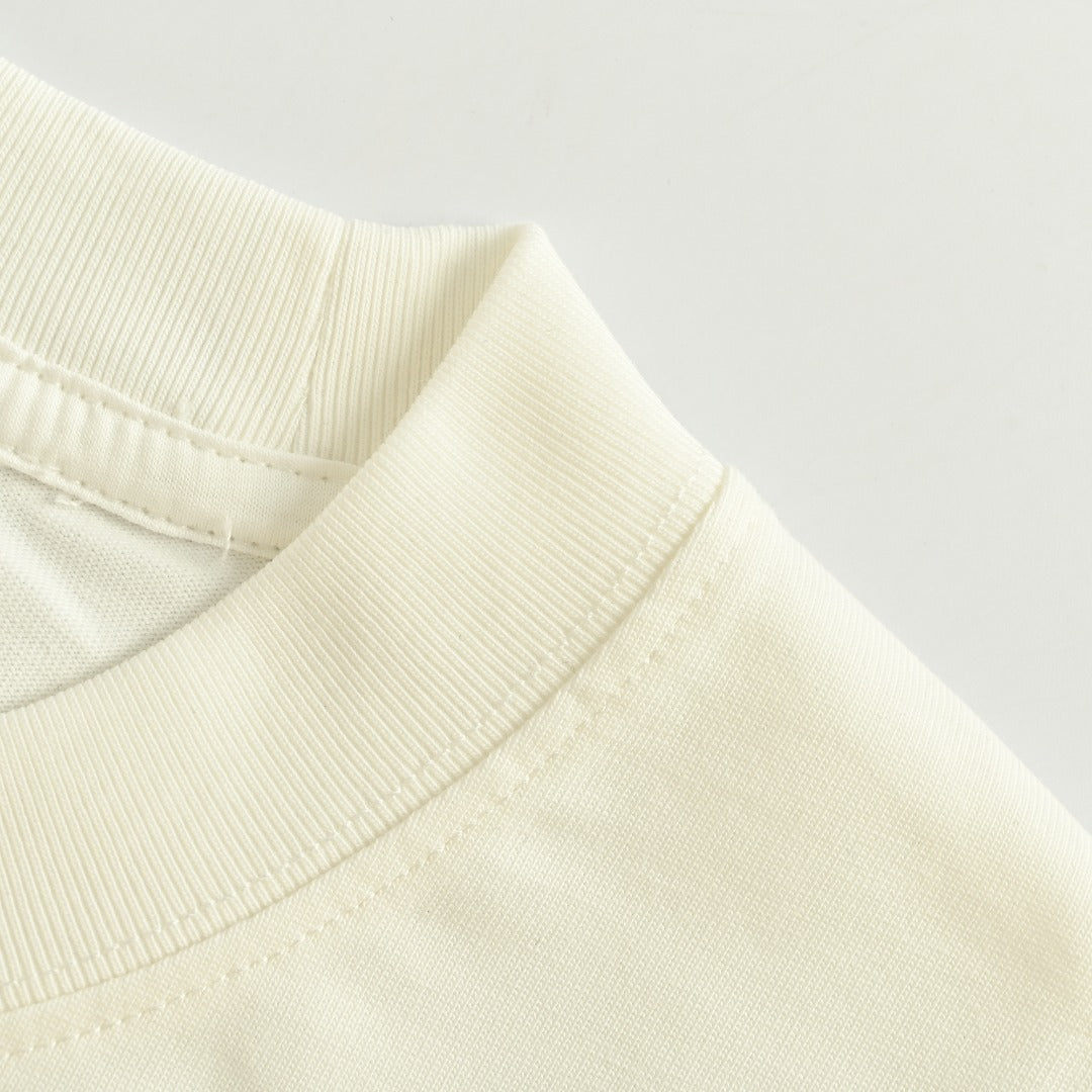 Louis Vuitton 25FW Multicolor Gradient Logo Toothbrush Embroidery Long Sleeve T-Shirt White