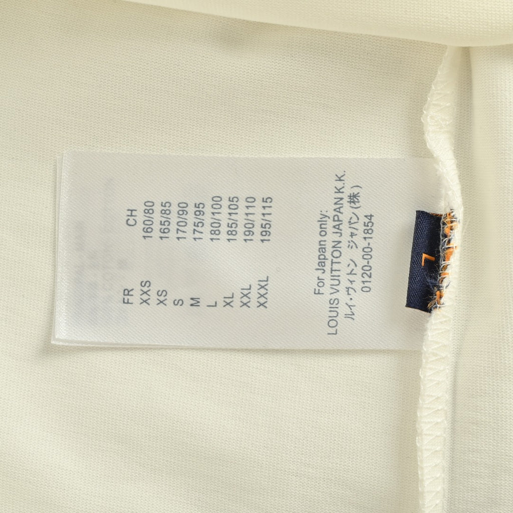 Louis Vuitton 25FW Multicolor Gradient Logo Toothbrush Embroidery Long Sleeve T-Shirt White