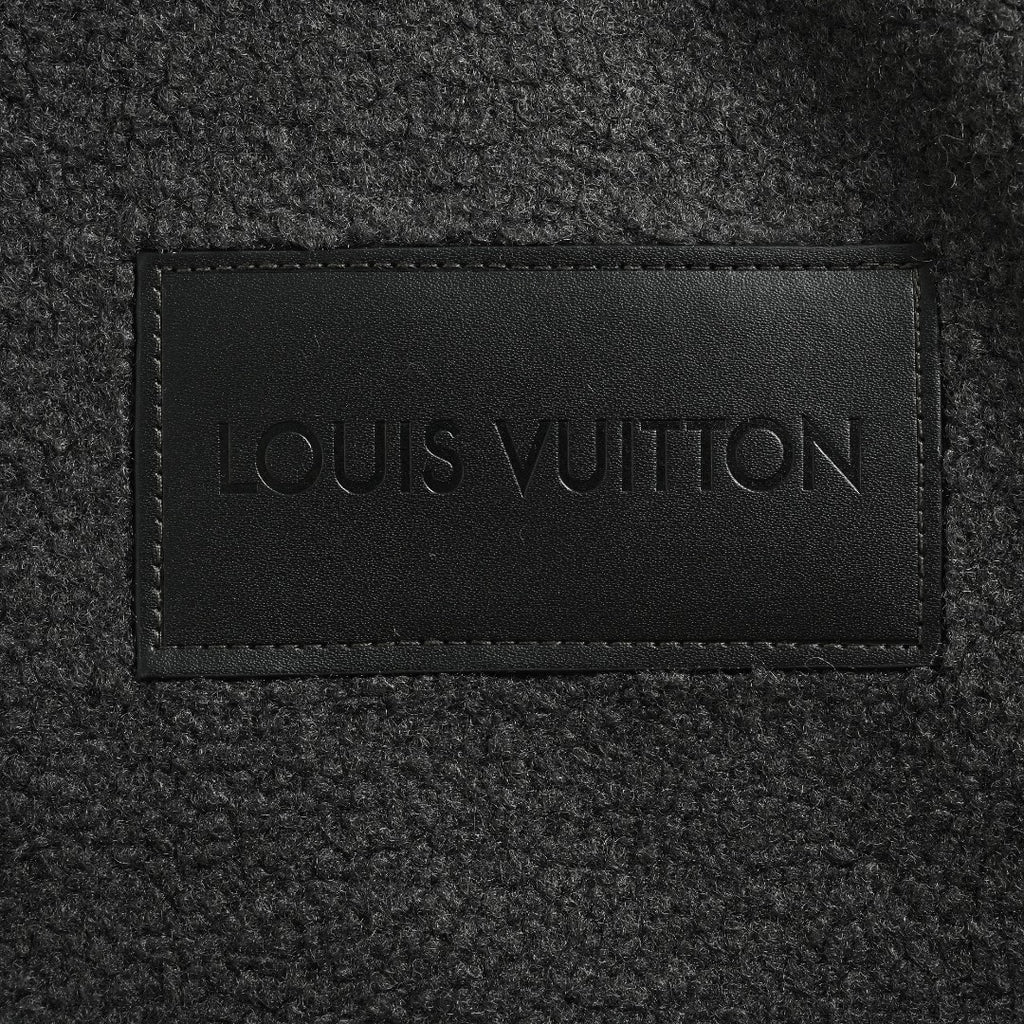 Louis Vuitton LV Monogram Jacquard Fleece Stand Collar Jacket Black