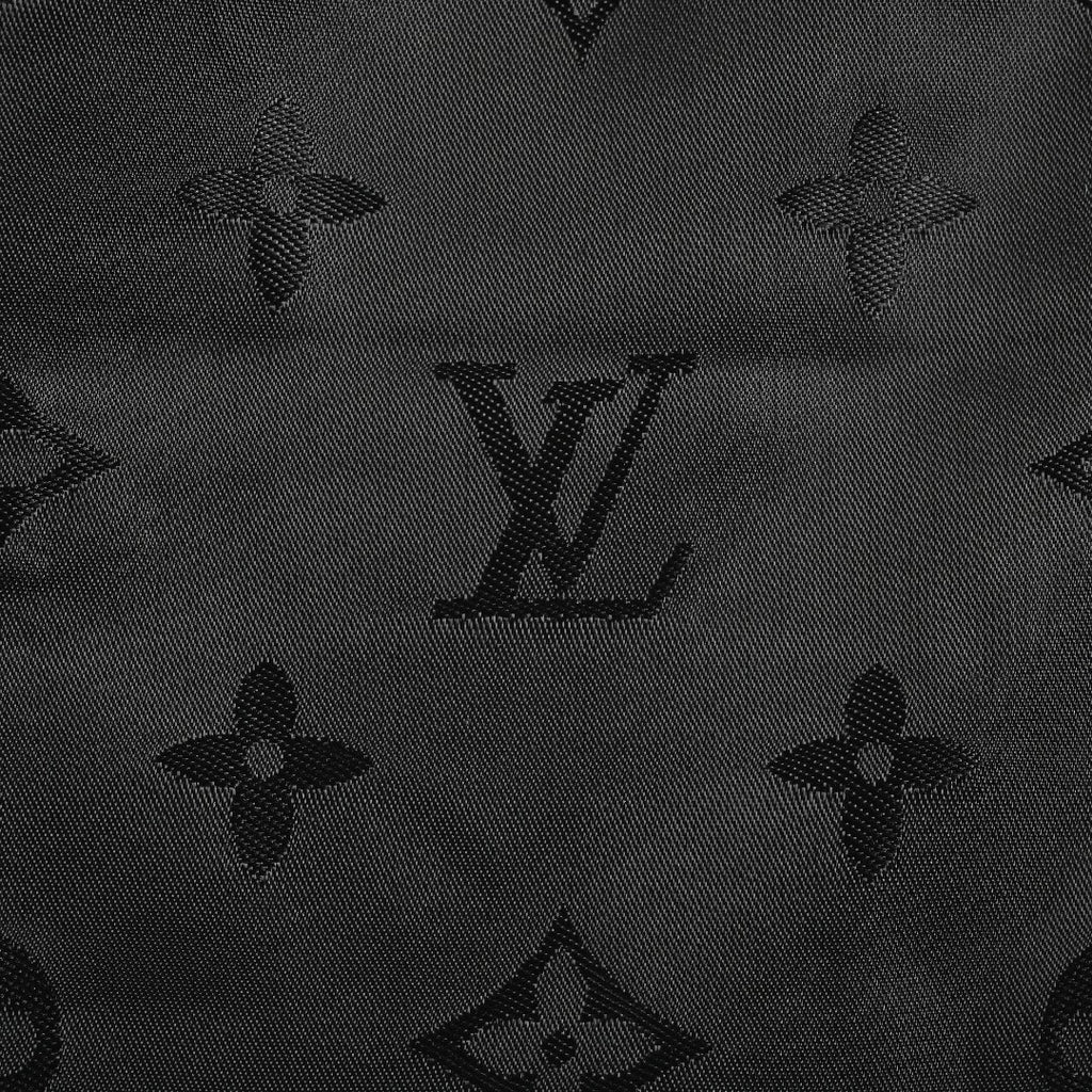 Louis Vuitton LV Monogram Jacquard Fleece Stand Collar Jacket Black