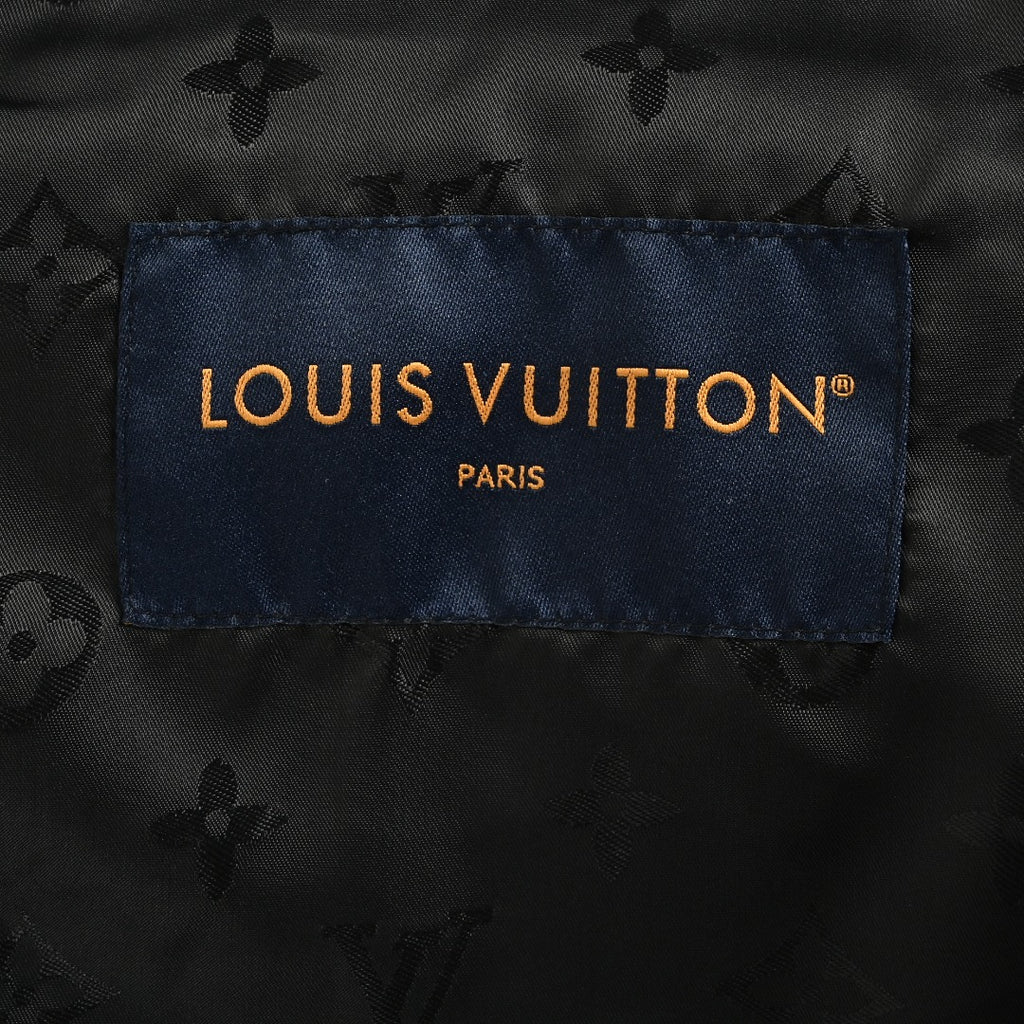 Louis Vuitton LV Monogram Jacquard Fleece Stand Collar Jacket Black