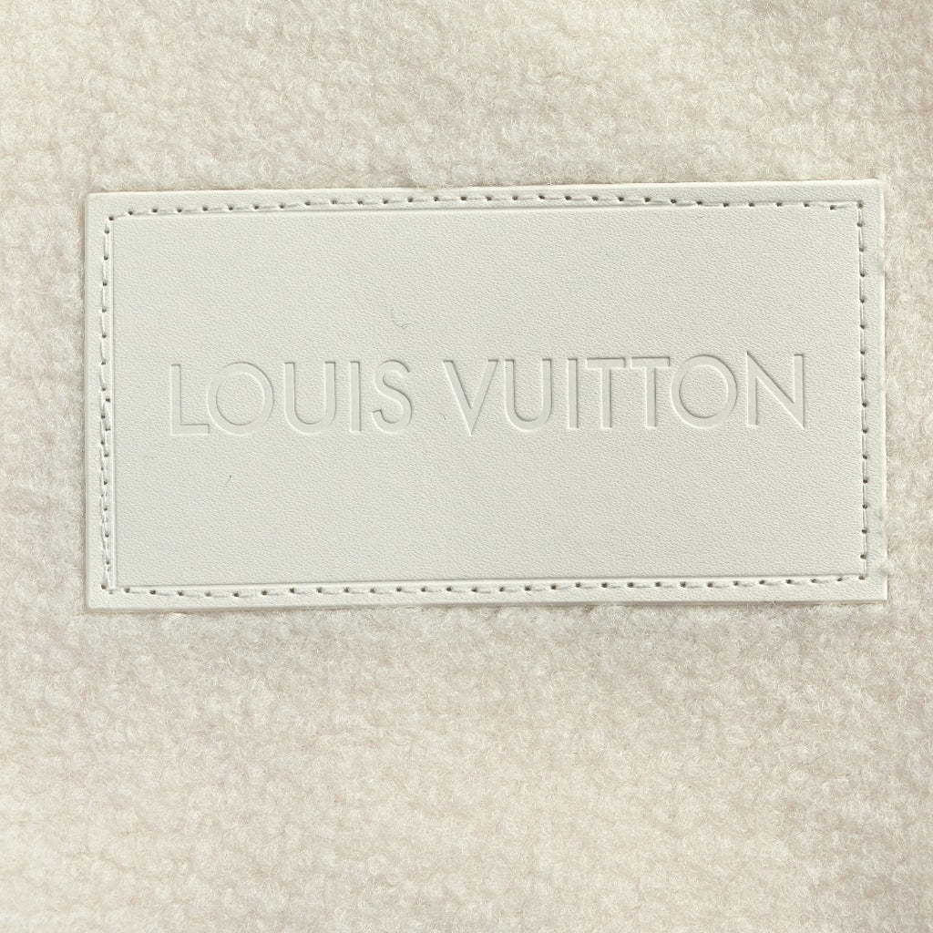 Louis Vuitton LV Monogram Jacquard Fleece Stand Collar Jacket Cream