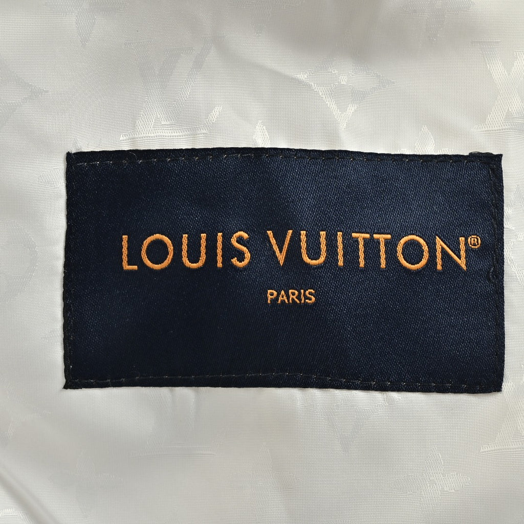 Louis Vuitton LV Monogram Jacquard Fleece Stand Collar Jacket Cream