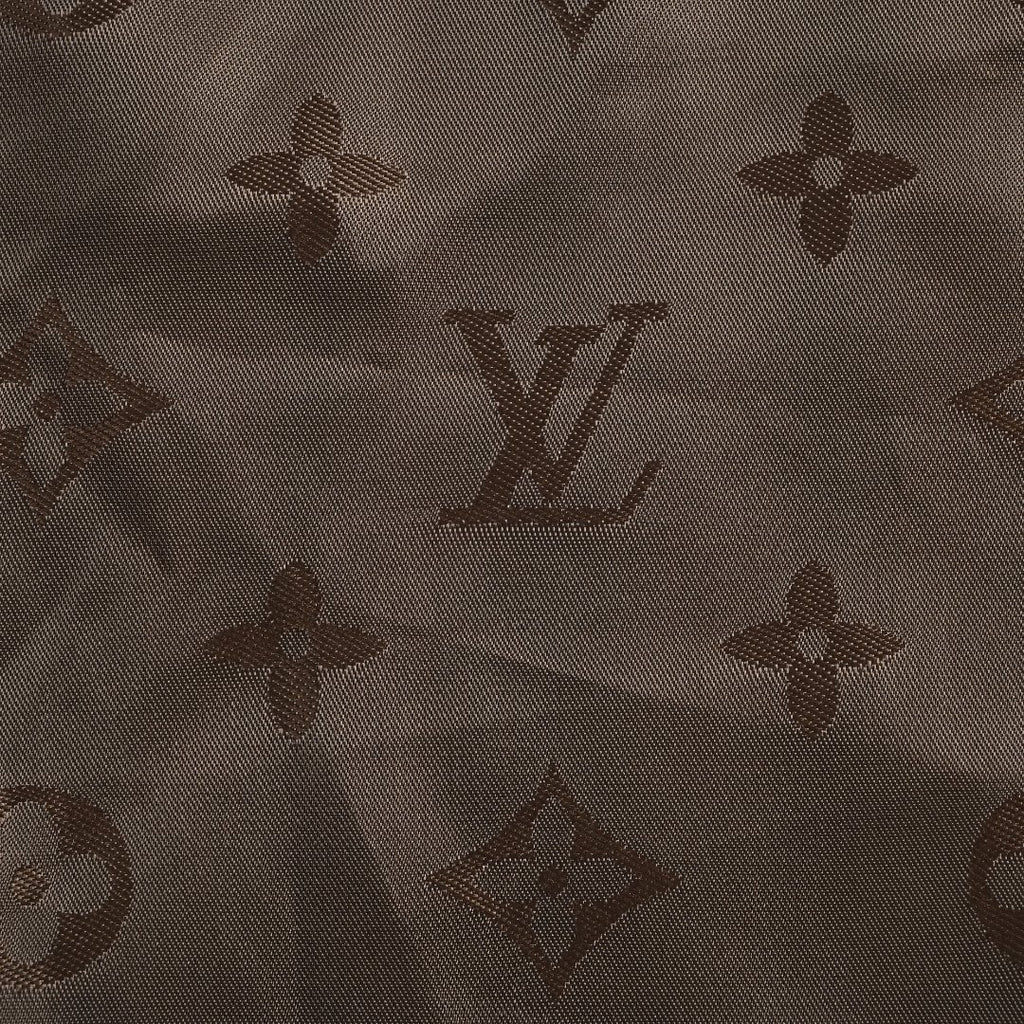 Louis Vuitton LV Monogram Jacquard Fleece Stand Collar Jacket Camel