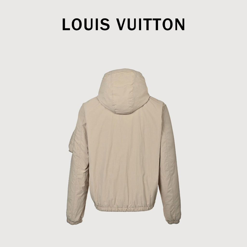 Louis Vuitton LV Monogram Reversible Windbreaker Hooded Jacket