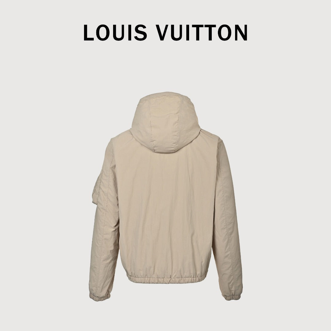 Louis Vuitton LV Monogram Reversible Windbreaker Hooded Jacket