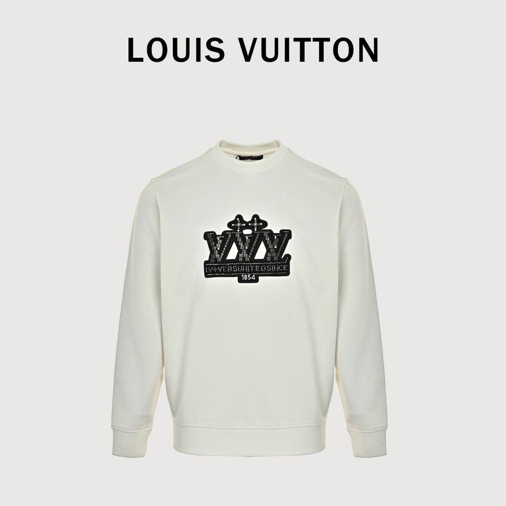 Louis Vuitton LV Beaded Embroidered Sweatshirt - White