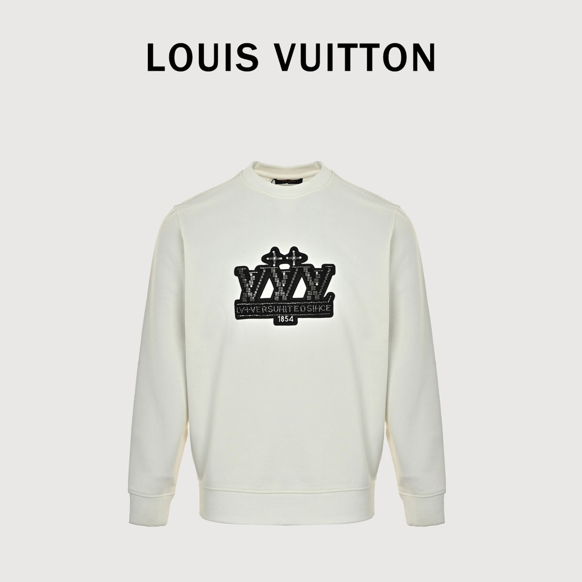 Louis Vuitton LV Beaded Embroidered Sweatshirt - White