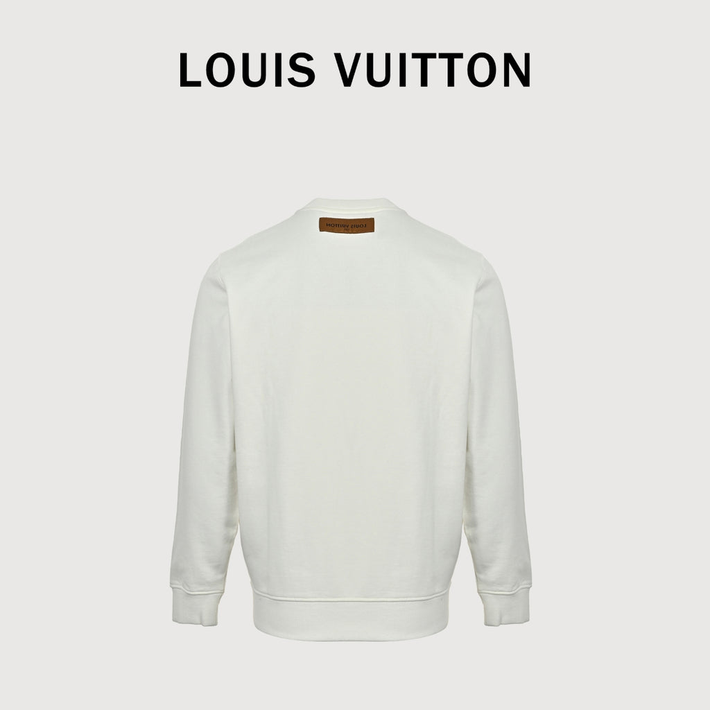 Louis Vuitton LV Beaded Embroidered Sweatshirt - White