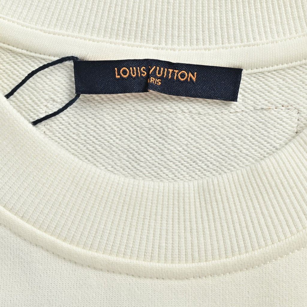 Louis Vuitton LV Beaded Embroidered Sweatshirt - White