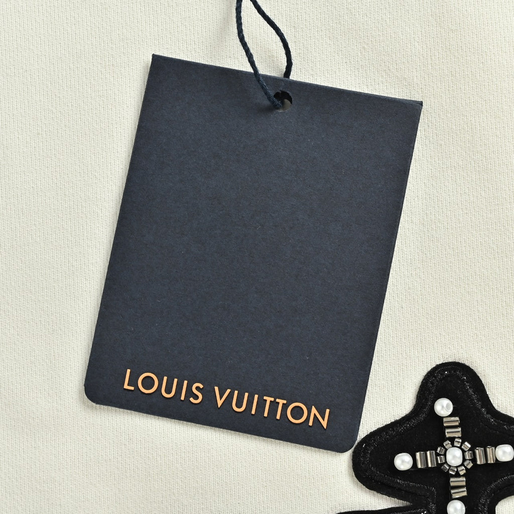 Louis Vuitton LV Beaded Embroidered Sweatshirt - White