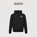 Gucci 26FW 3D Embroidered GG Hoodie - Black