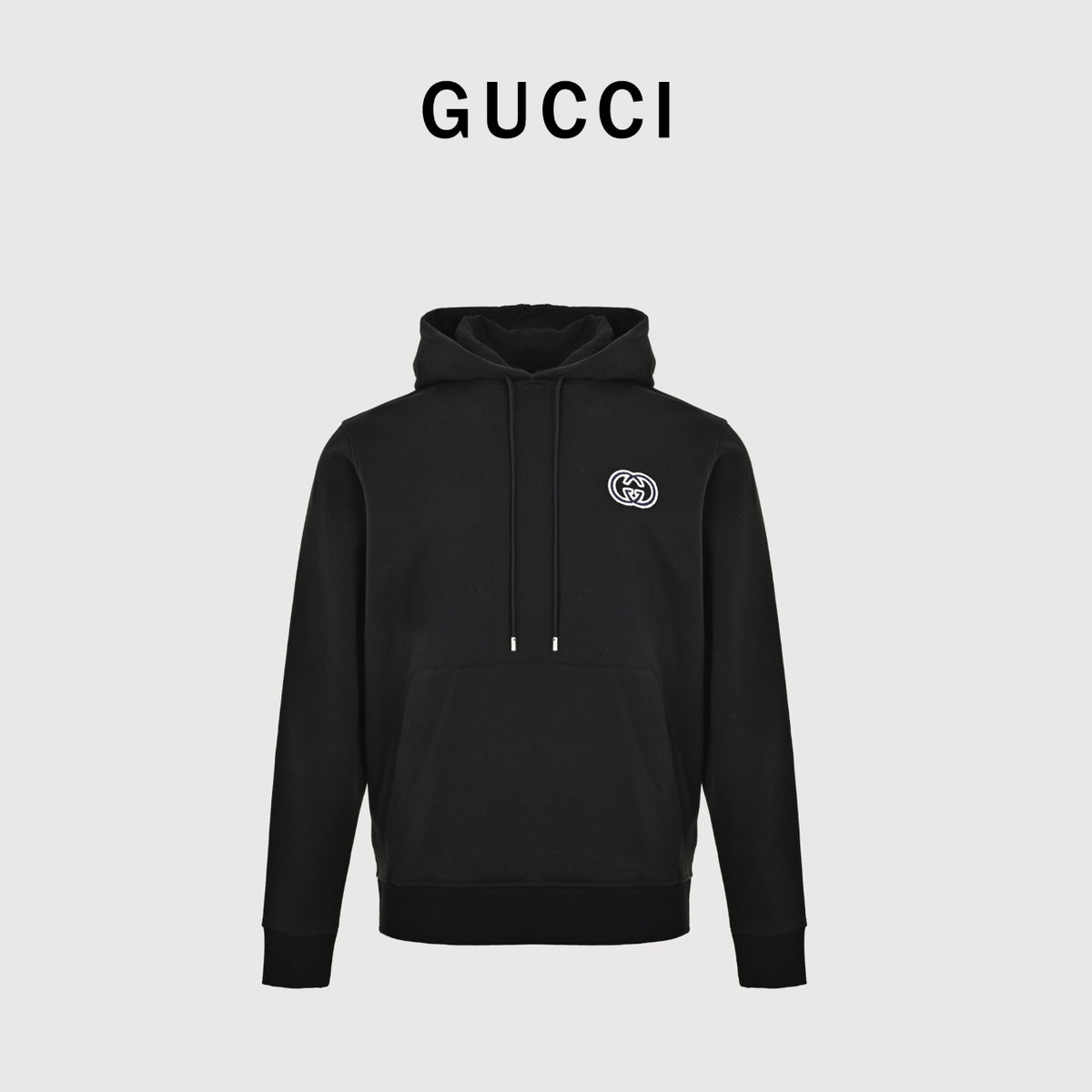 Gucci 26FW 3D Embroidered GG Hoodie - Black