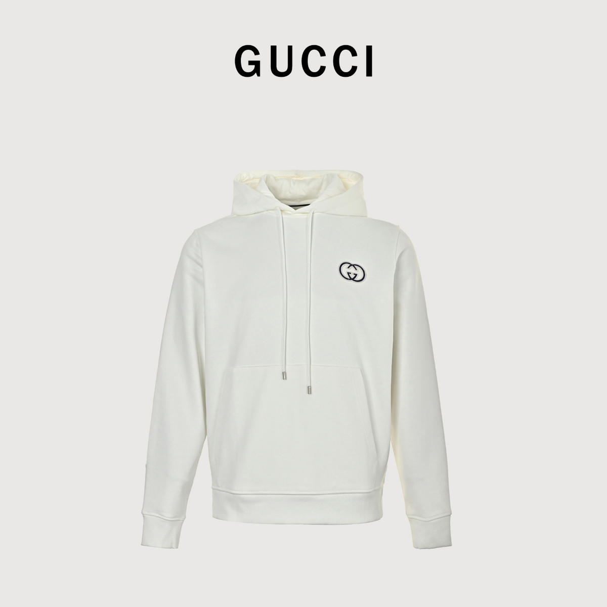 Gucci 26FW 3D Embroidered GG Hoodie - White