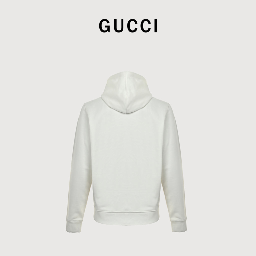 Gucci 26FW 3D Embroidered GG Hoodie - White