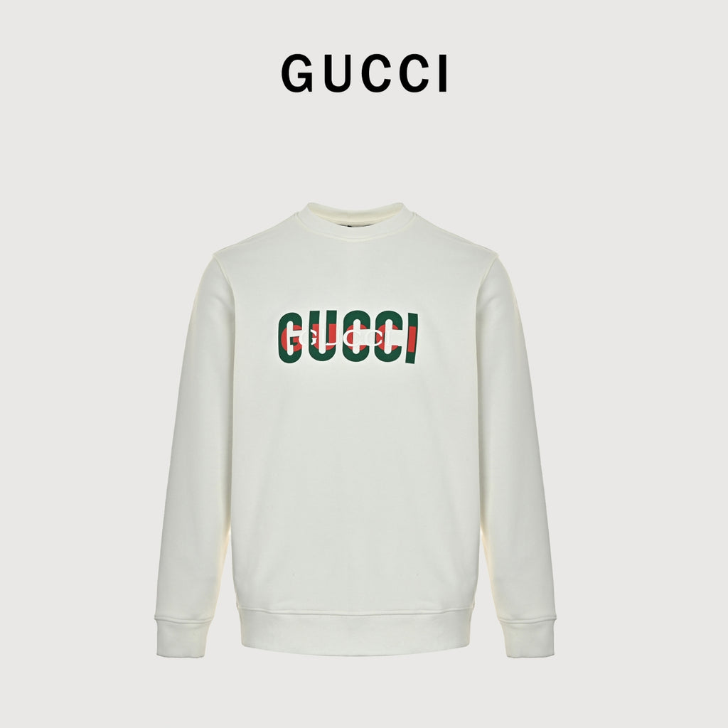 Gucci 26F Vintage Letter Sweatshirt - White