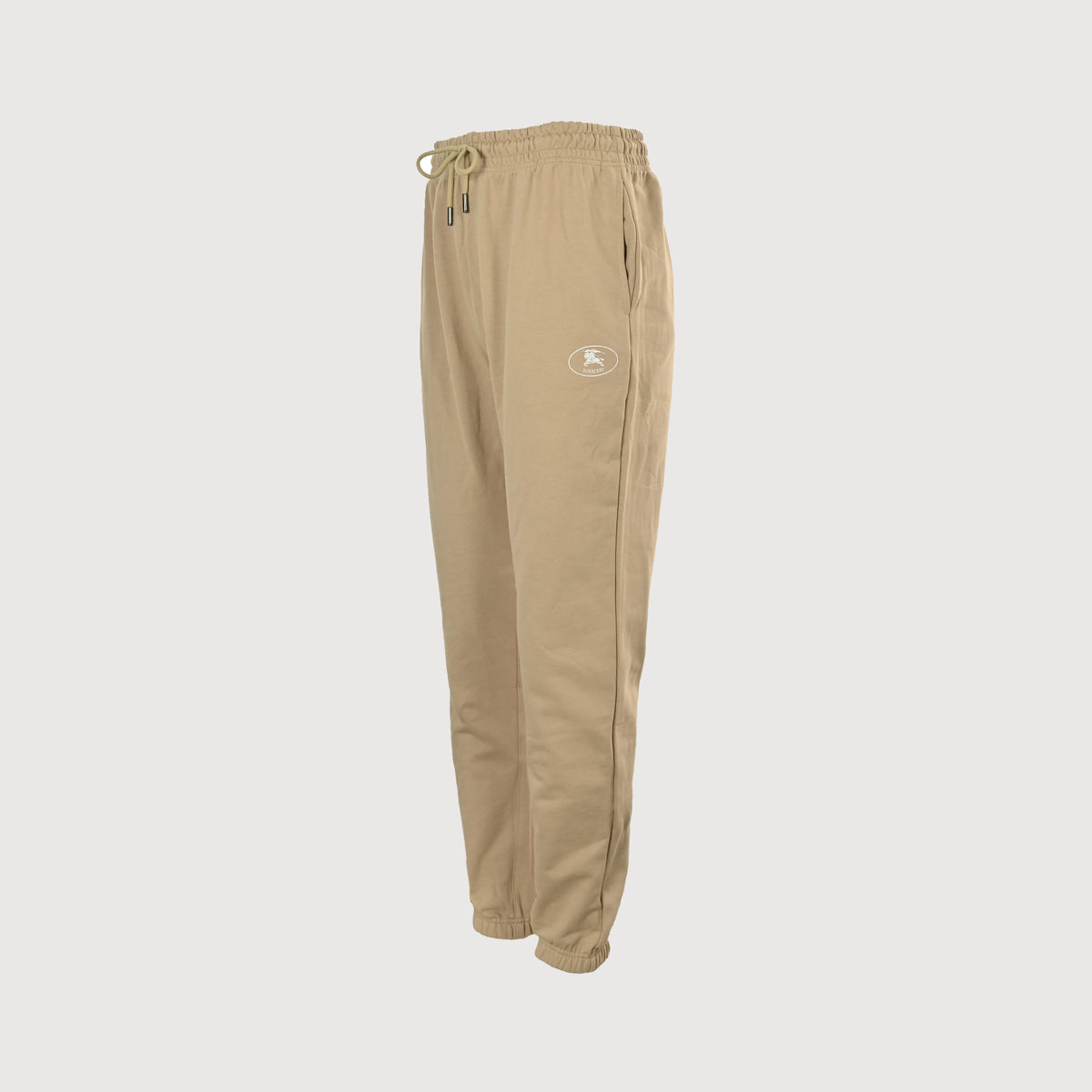 Burberry 25FW Back Pocket Equestrian Knight Cross-Stitch Embroidery Jogger Trousers Khaki