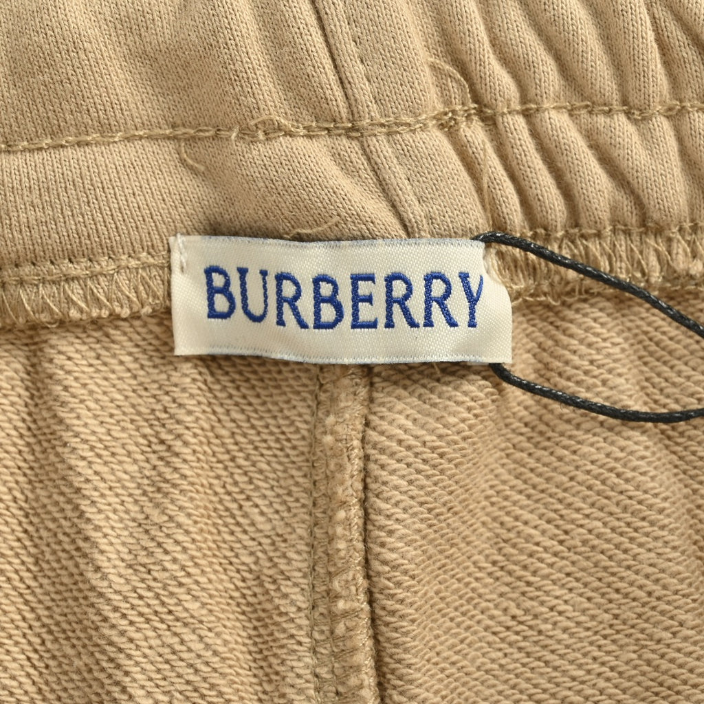 Burberry 25FW Back Pocket Equestrian Knight Cross-Stitch Embroidery Jogger Trousers Khaki