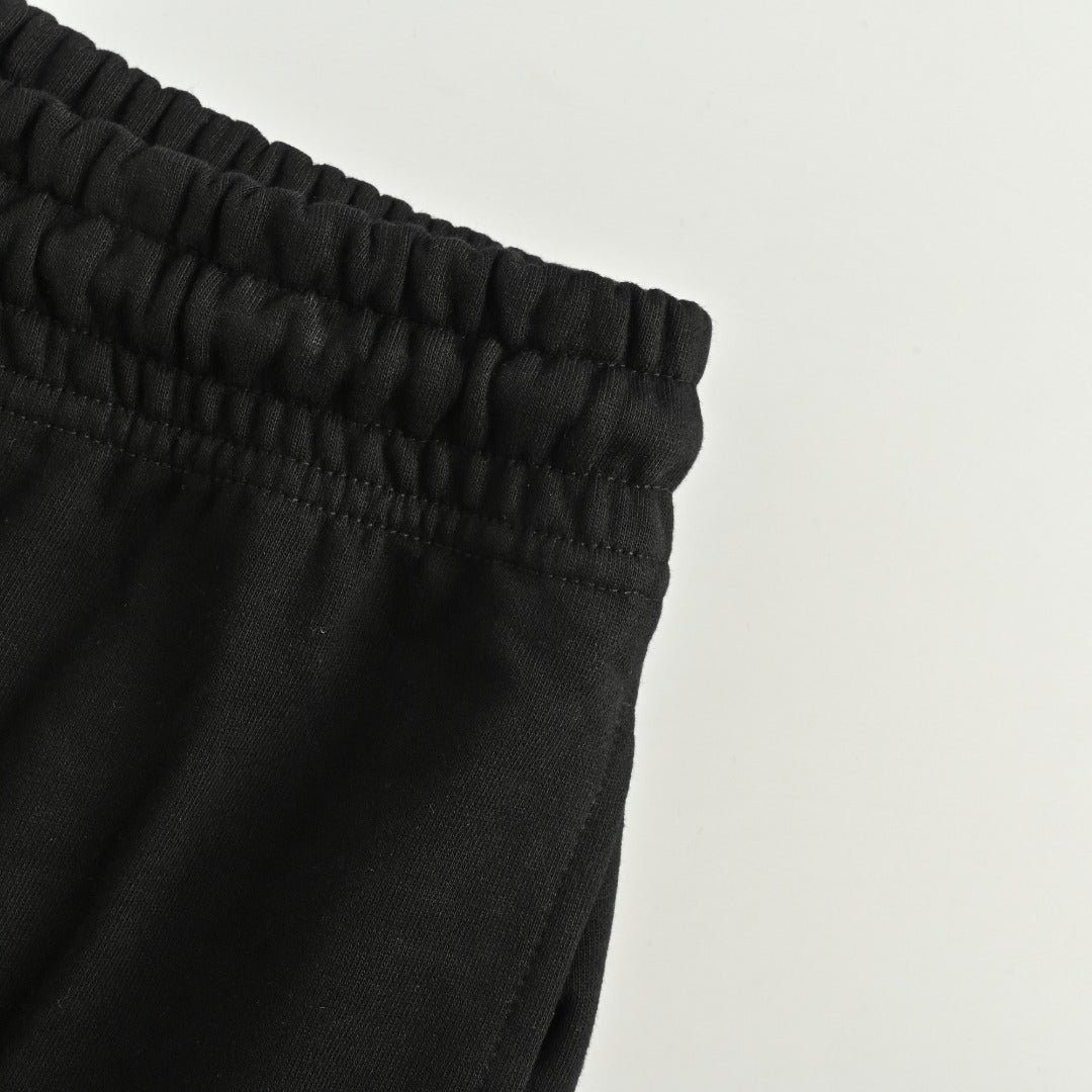 Burberry 25FW Back Pocket Equestrian Knight Cross-Stitch Embroidery Jogger Trousers Black
