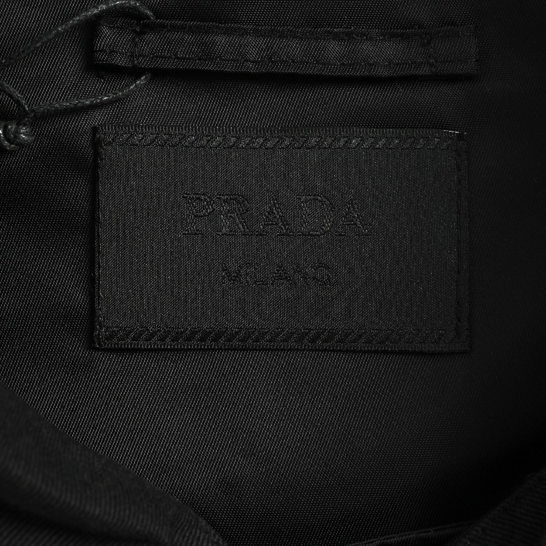 Prada PRD Panelled Flap Pocket Nylon Jacket Black