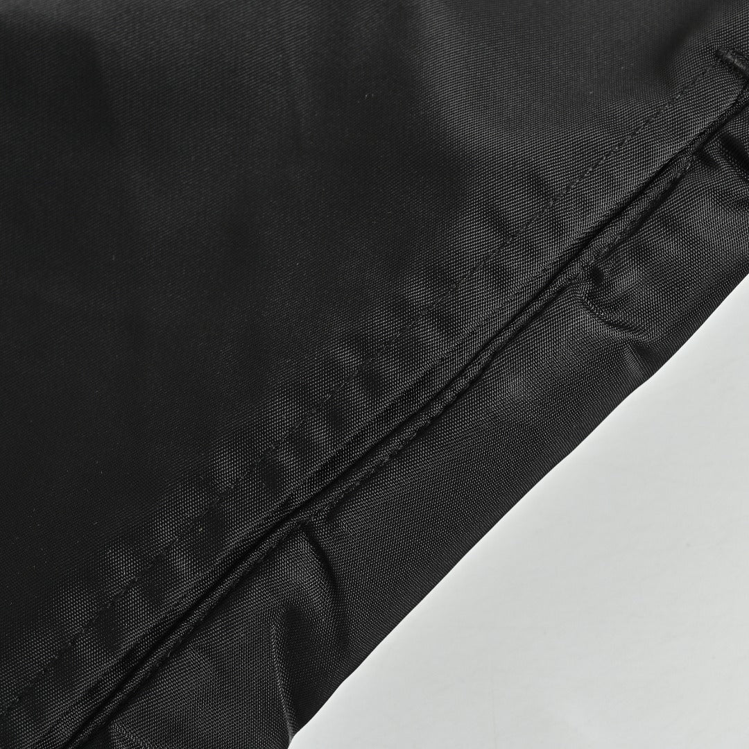 Prada PRD Panelled Flap Pocket Nylon Jacket Black