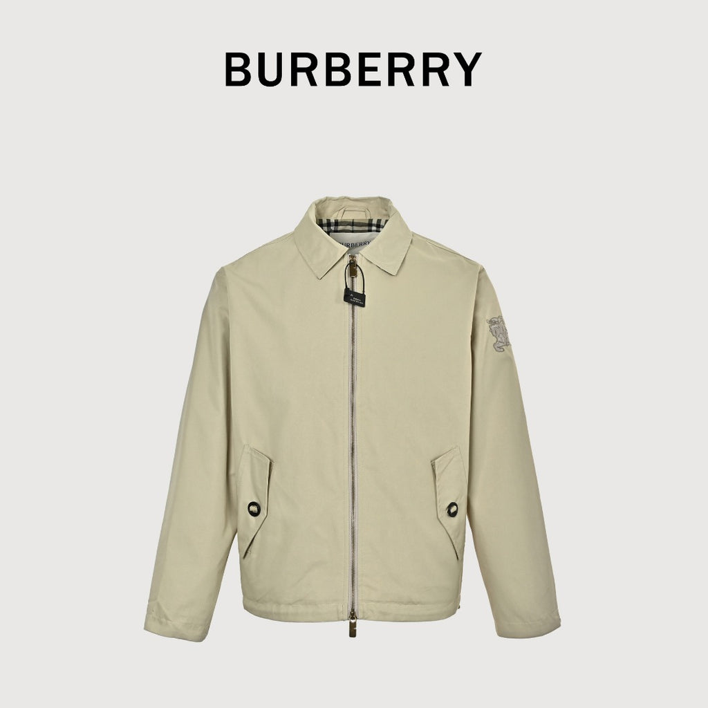 Burberry 26SS Sleeve Equestrian Knight Embroidery Spread Collar Jacket Sand
