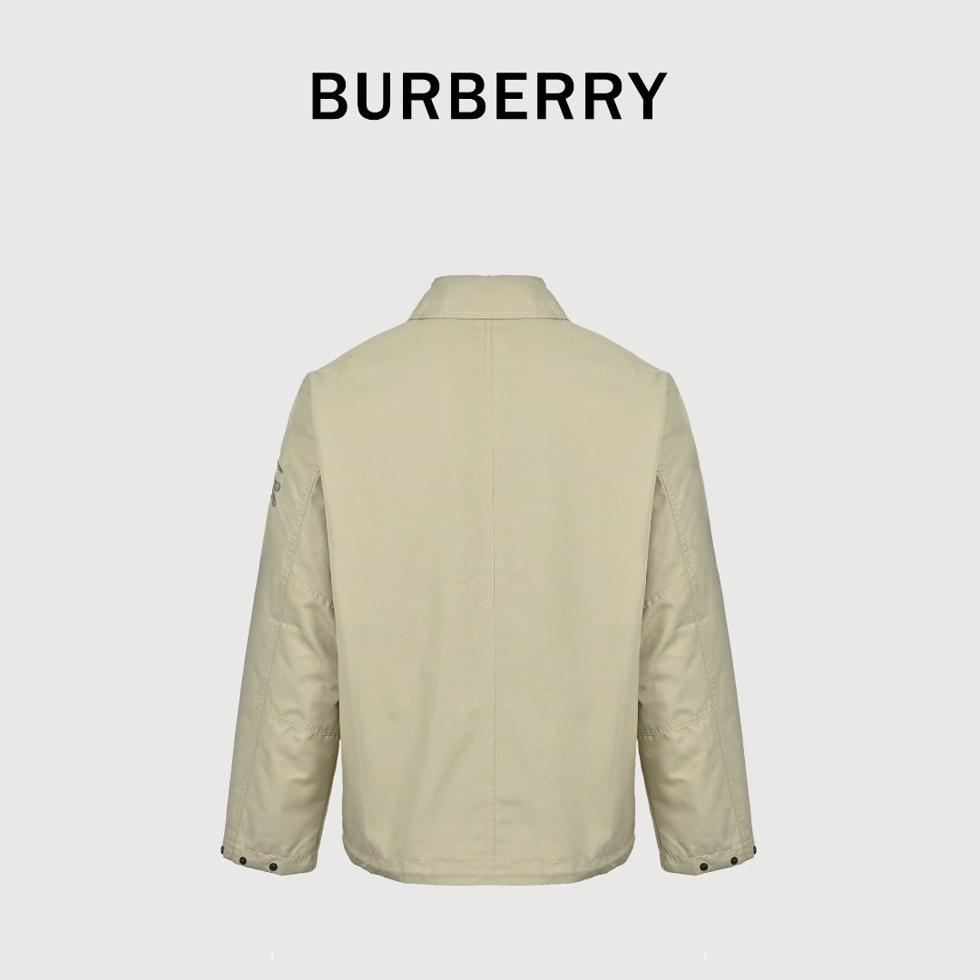 Burberry 26SS Sleeve Equestrian Knight Embroidery Spread Collar Jacket Sand