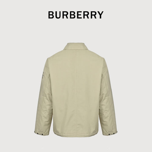 Burberry 26SS Sleeve Equestrian Knight Embroidery Spread Collar Jacket Sand