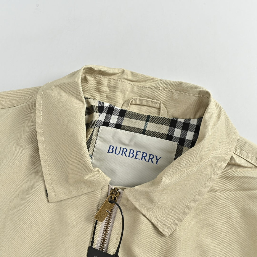 Burberry 26SS Sleeve Equestrian Knight Embroidery Spread Collar Jacket Sand