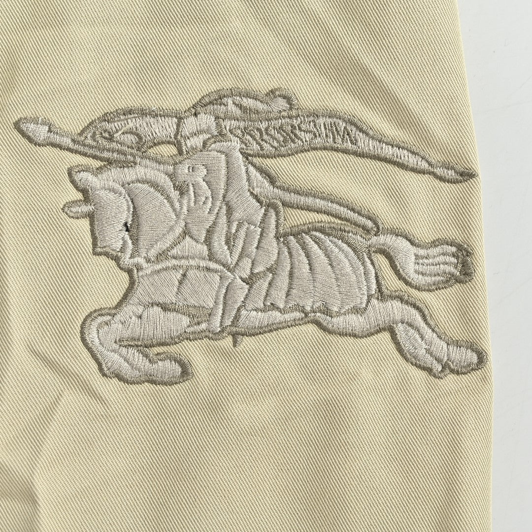 Burberry 26SS Sleeve Equestrian Knight Embroidery Spread Collar Jacket Sand