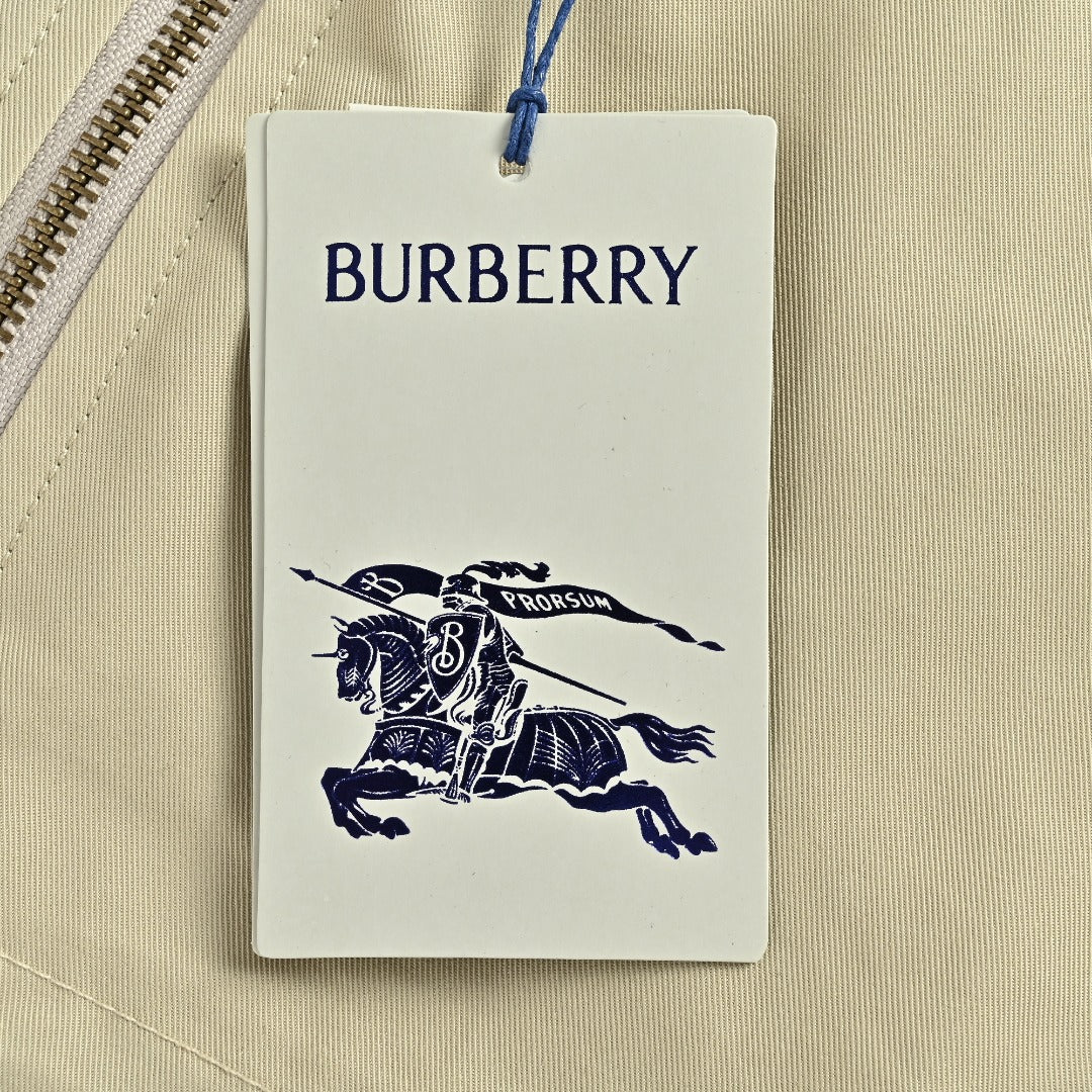 Burberry 26SS Sleeve Equestrian Knight Embroidery Spread Collar Jacket Sand