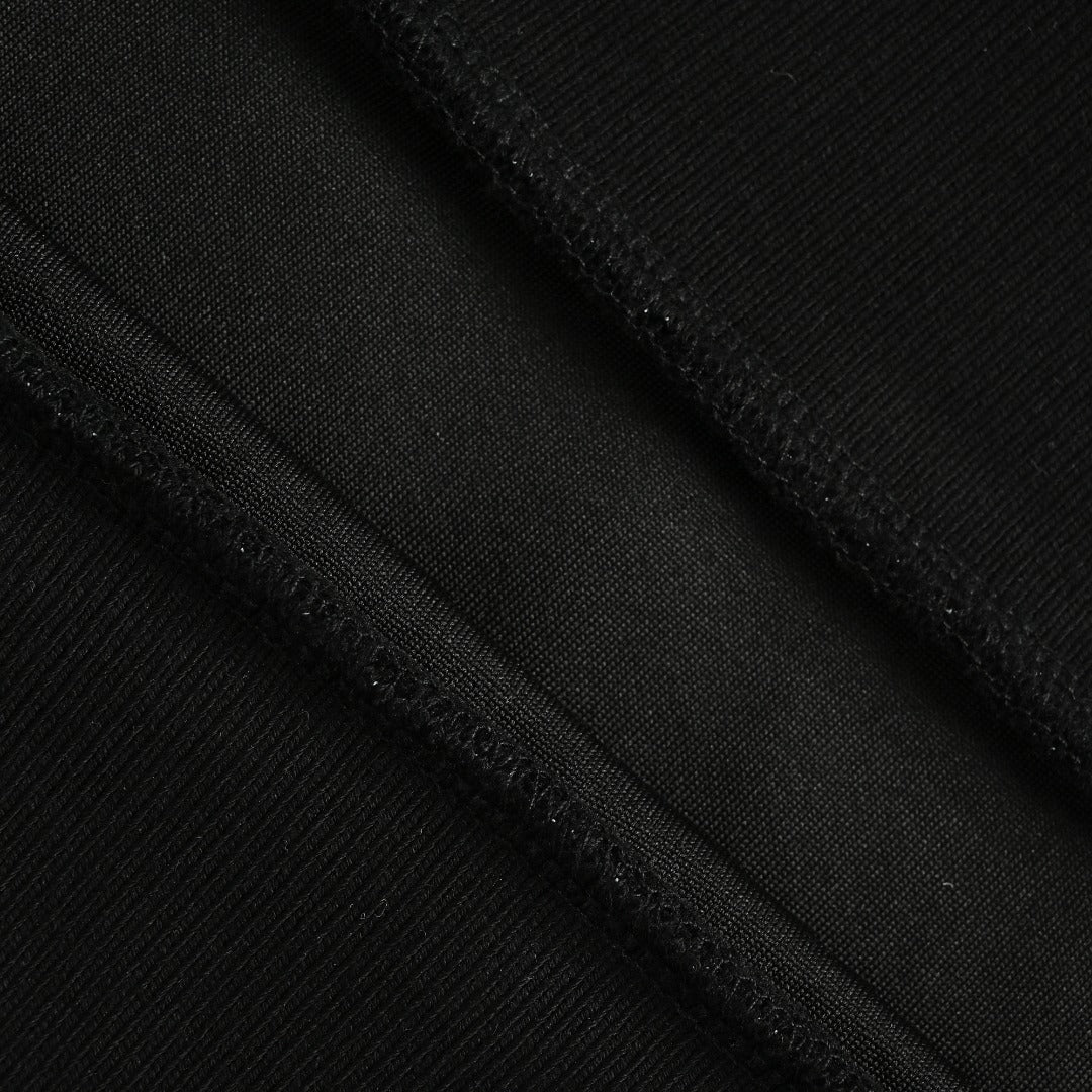 Prada Sleeve Zip Pocket Triangle Logo Crew Neck Sweatshirt Black